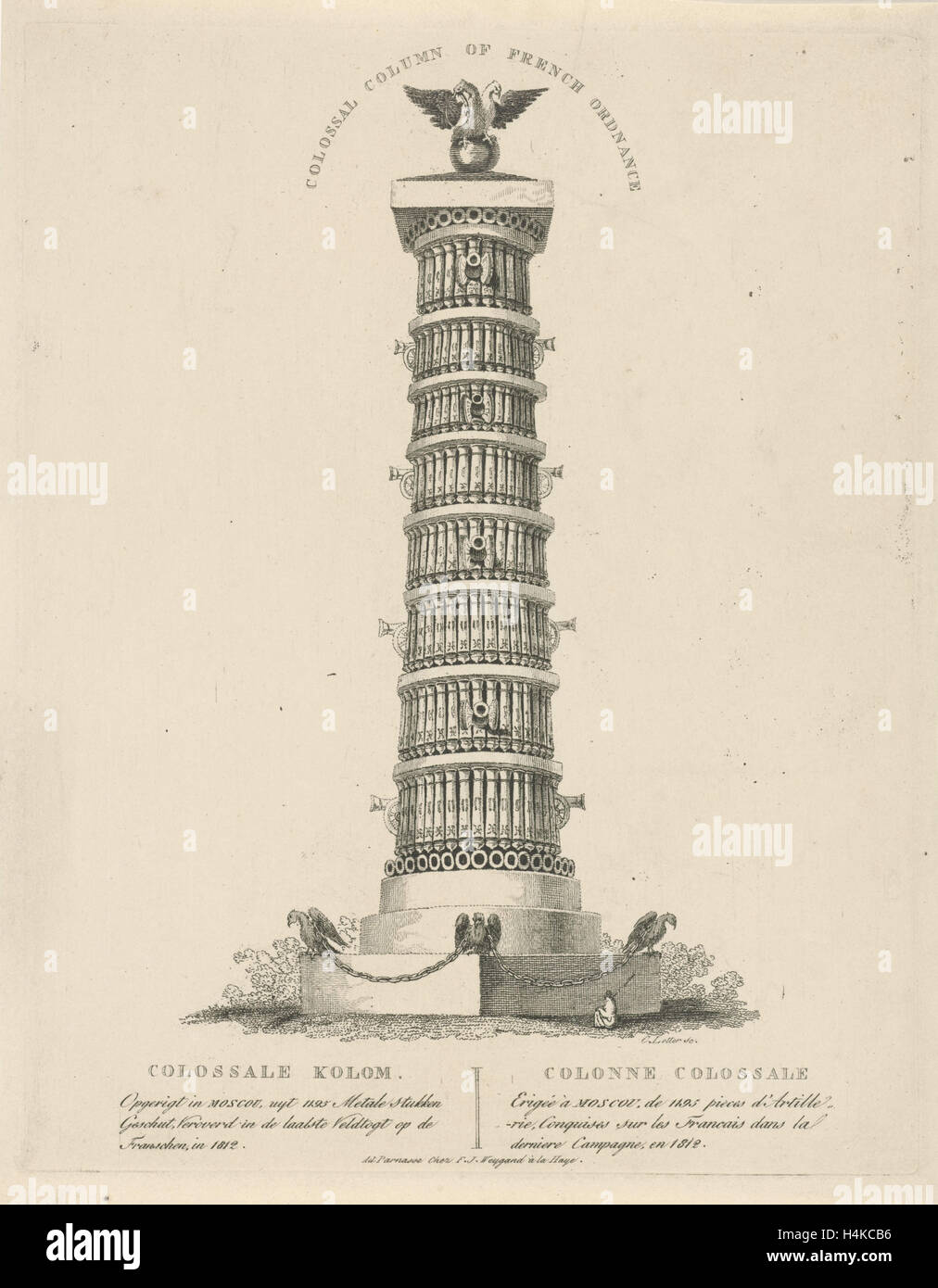 Colonna a Mosca, Christian Anthony Lotter, François Joseph Weygand, 1812 - 1839 Foto Stock