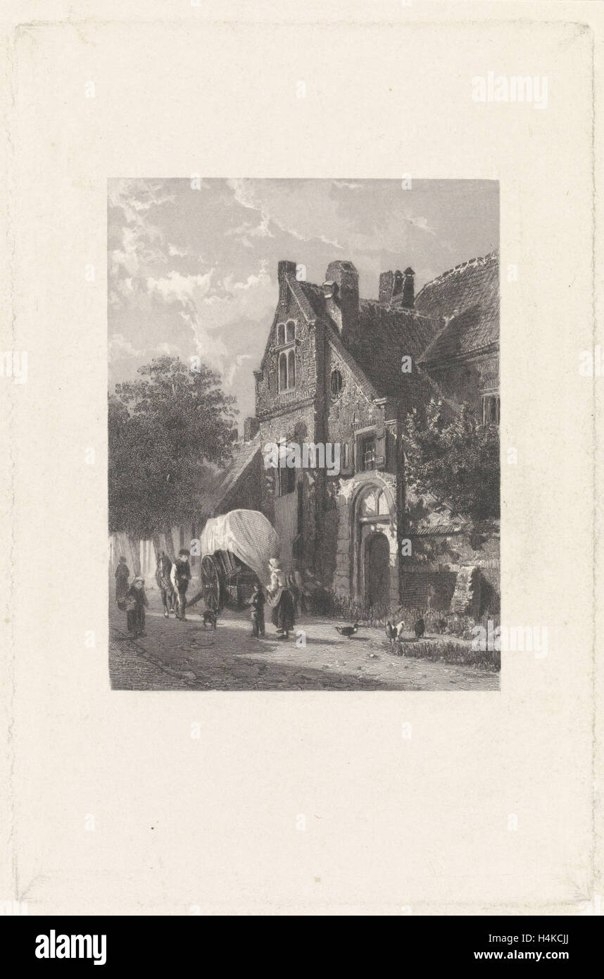 Street, Christiaan Lodewijk van Kesteren, 1866 Foto Stock