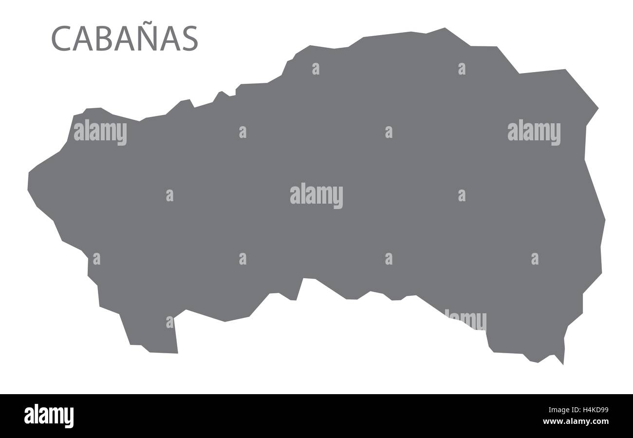 Il Cabanas El Salvador Mappa grigio Illustrazione Vettoriale