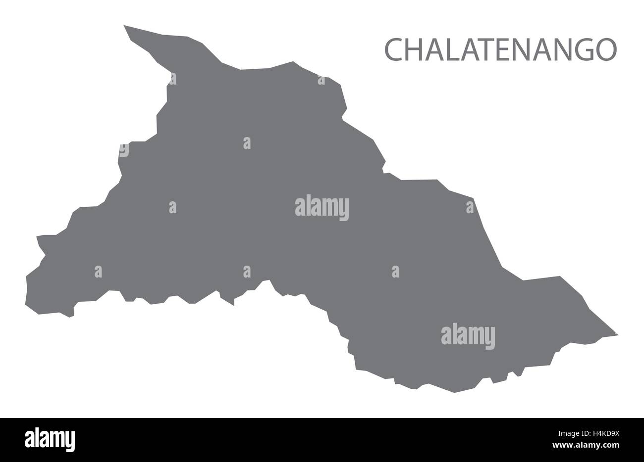 Chalatenango El Salvador Mappa grigio Illustrazione Vettoriale