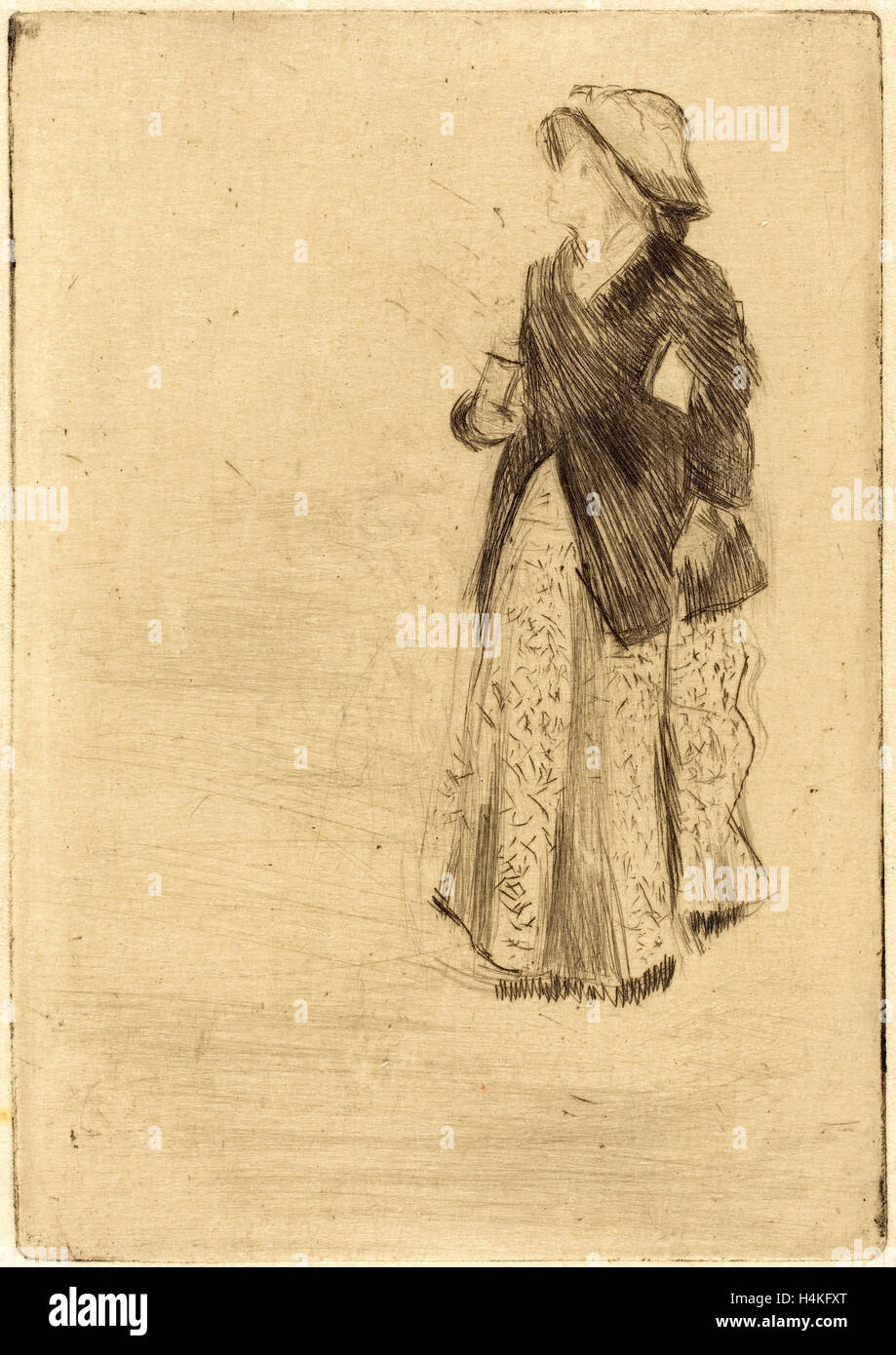 Edgar Degas, francese (1834-1917), l'attrice Ellen Andrée, 1879, puntasecca (matita elettrica) Foto Stock