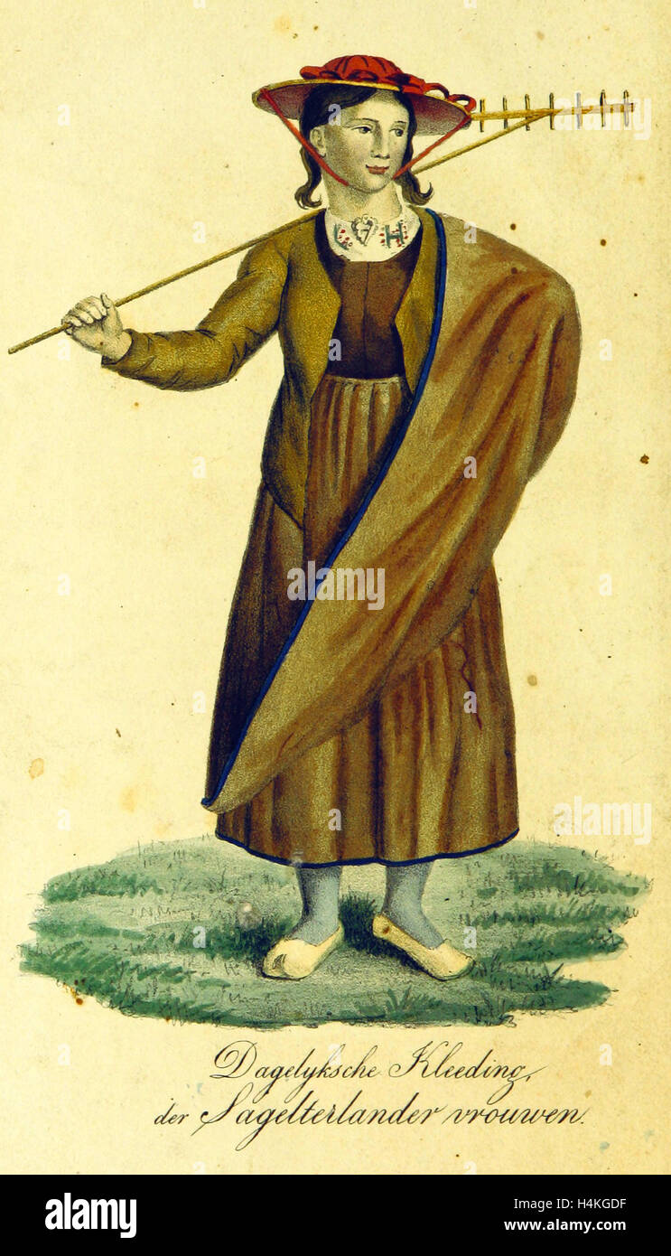 Sagelterland, xix secolo incisione Foto Stock