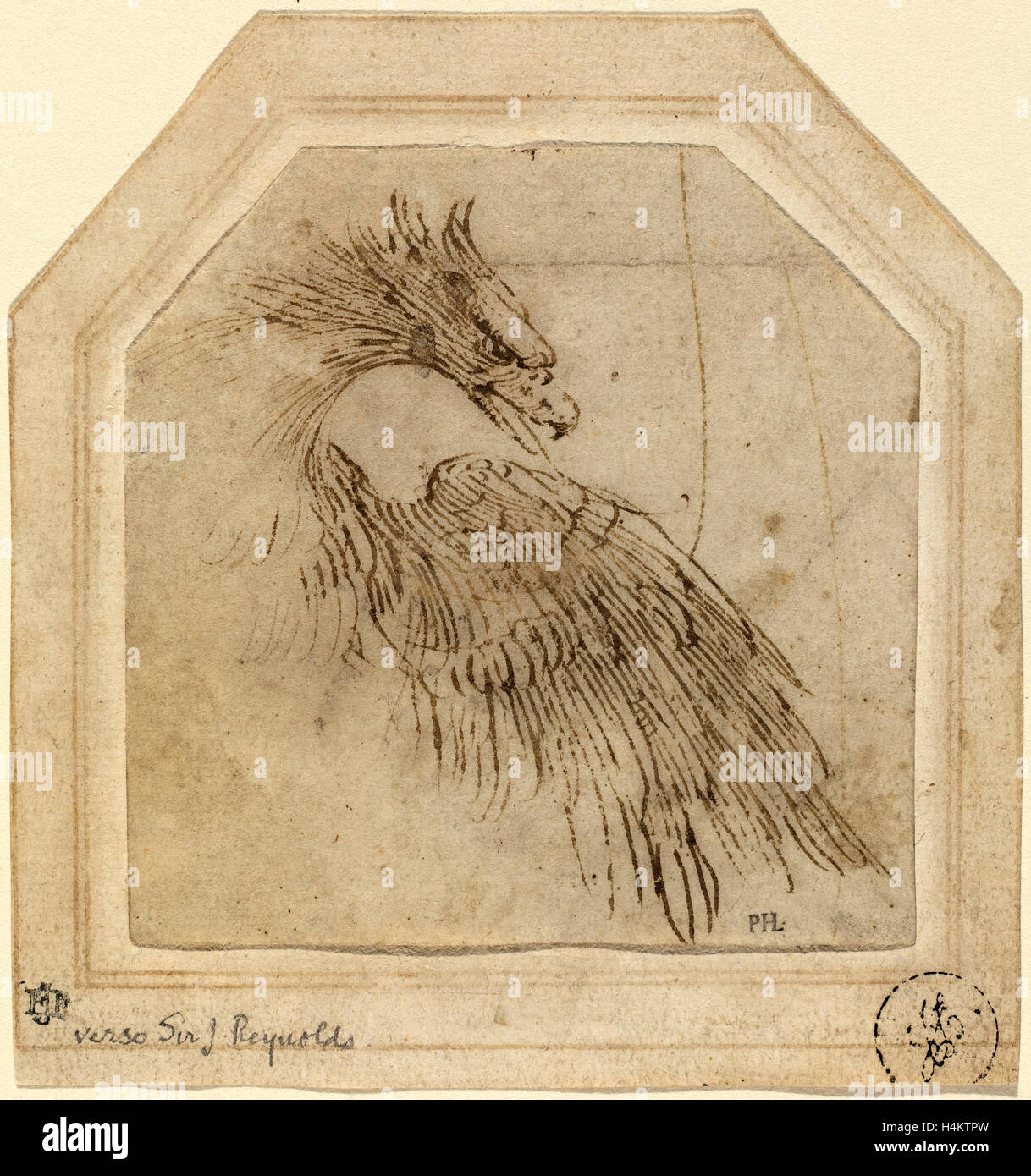 Tiziano, italiano (c. 1490-1576), un'aquila, c. 1515, a penna e inchiostro bruno su carta vergata Foto Stock