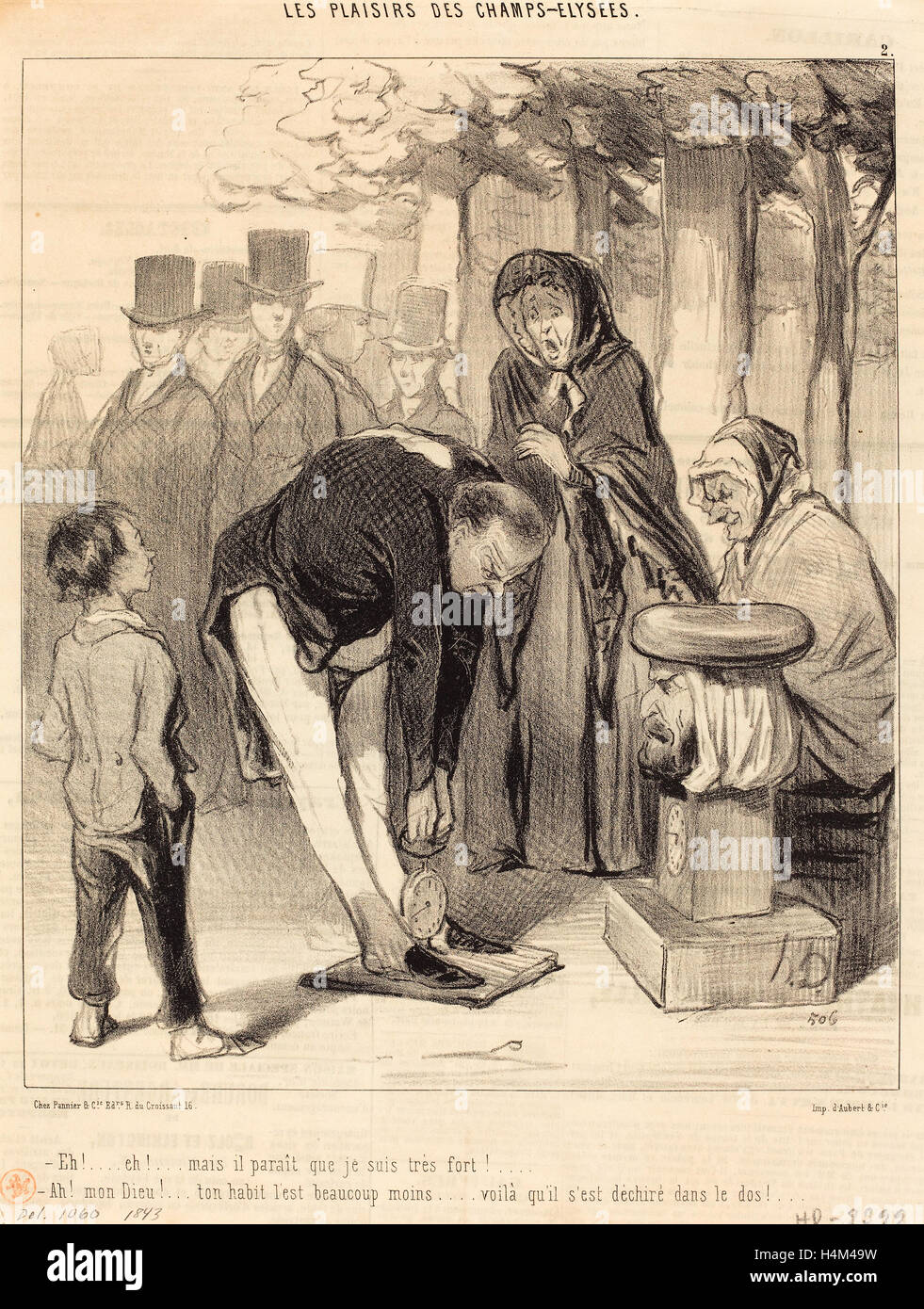 Honoré Daumier (francese, 1808 - 1879), eh! Eh! Mais il parait que, 1843, litografia su carta da giornale Foto Stock