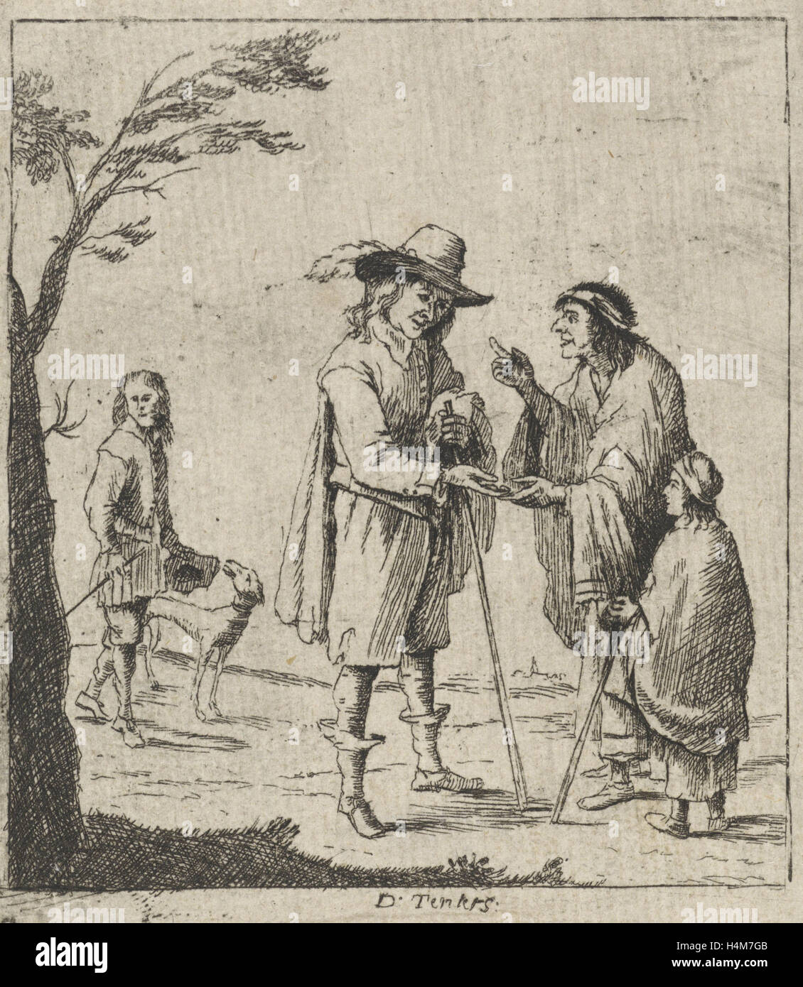 Fortuneteller, anonimo, 1700 - 1799 Foto Stock