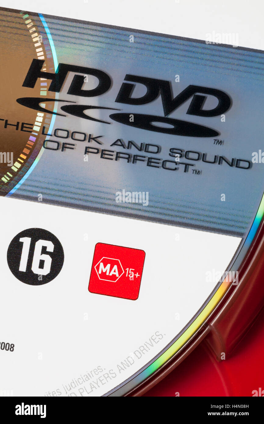 HD DVD il look e il suono delle informazioni perfette sul gangster americano disco nel caso Foto Stock