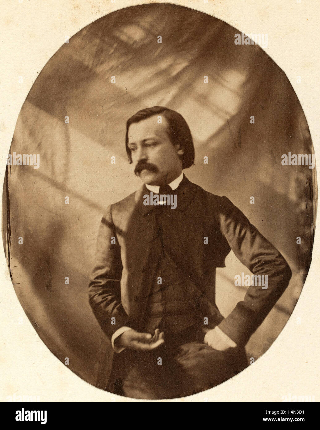 Charles-Victor Hugo con Auguste Vacquerie (francese, 1819 - 1895), François-Paul Meurice, 1854, salata stampa della carta Foto Stock