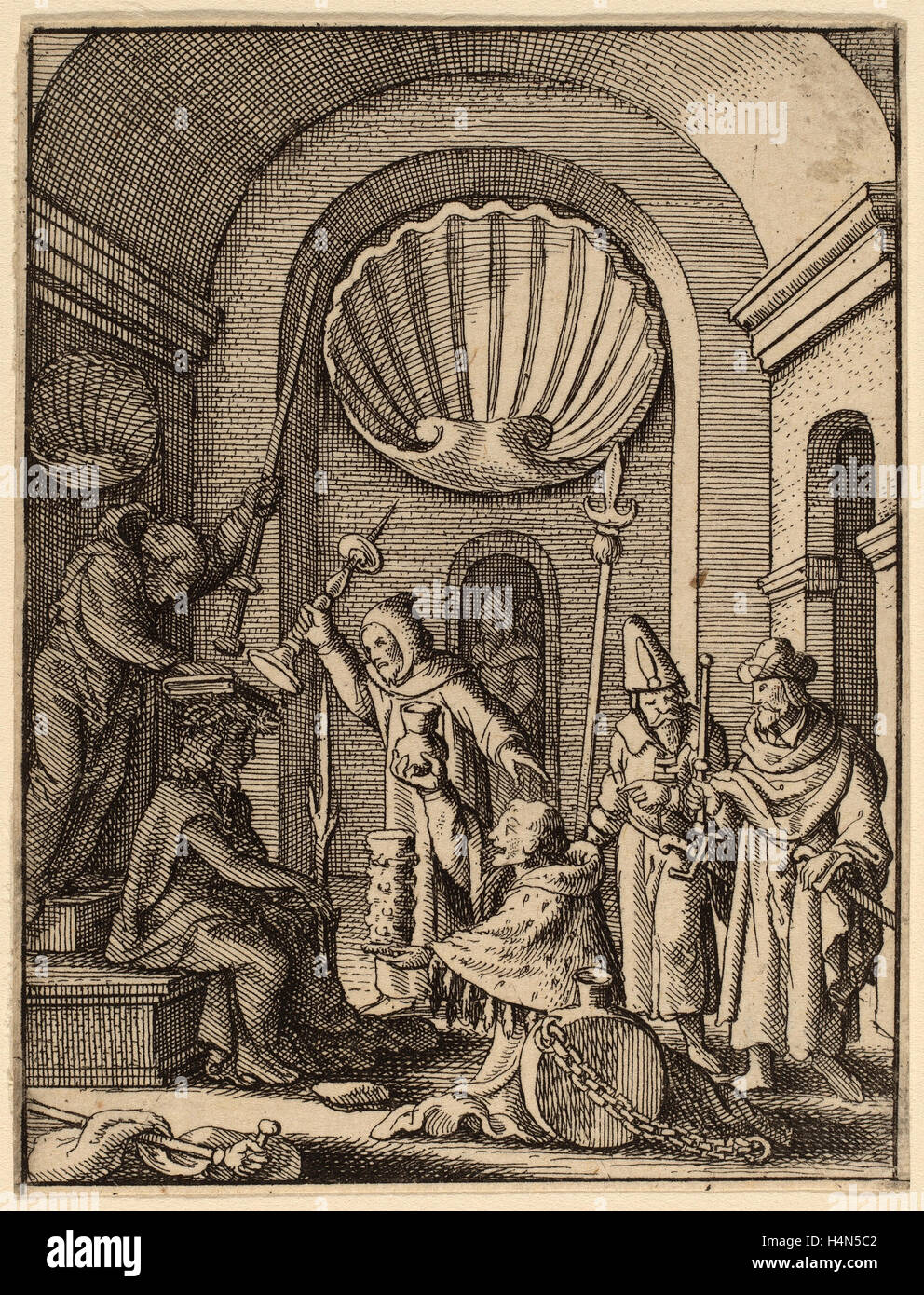 Wenceslaus Hollar (boemo, 1607 - 1677), il beffardo, attacco Foto Stock