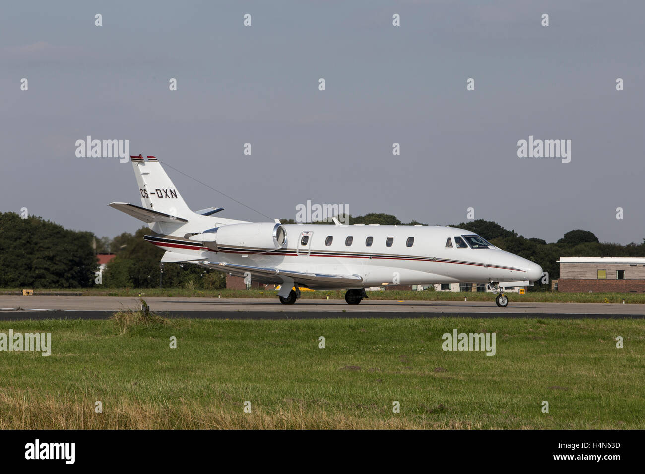 Cessna 560XL Citation aeromobile a Leeds Bradford Airport Foto Stock