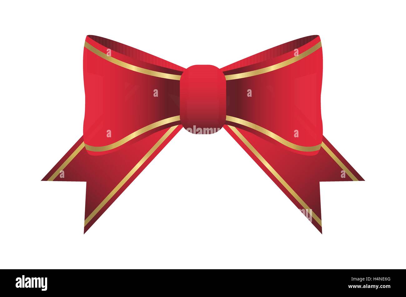 Nastro rosso vettore su sfondo bianco Illustrazione Vettoriale