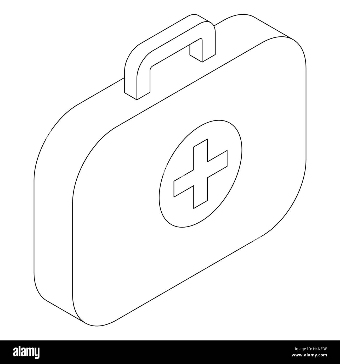 Medical Bag icona isometrica 3d style Illustrazione Vettoriale