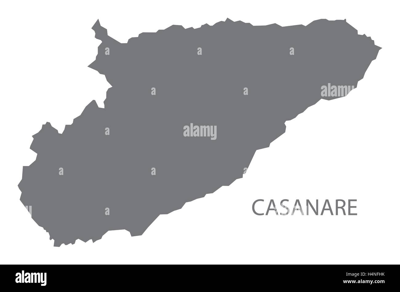 Casanare mappa Colombia in grigio Illustrazione Vettoriale