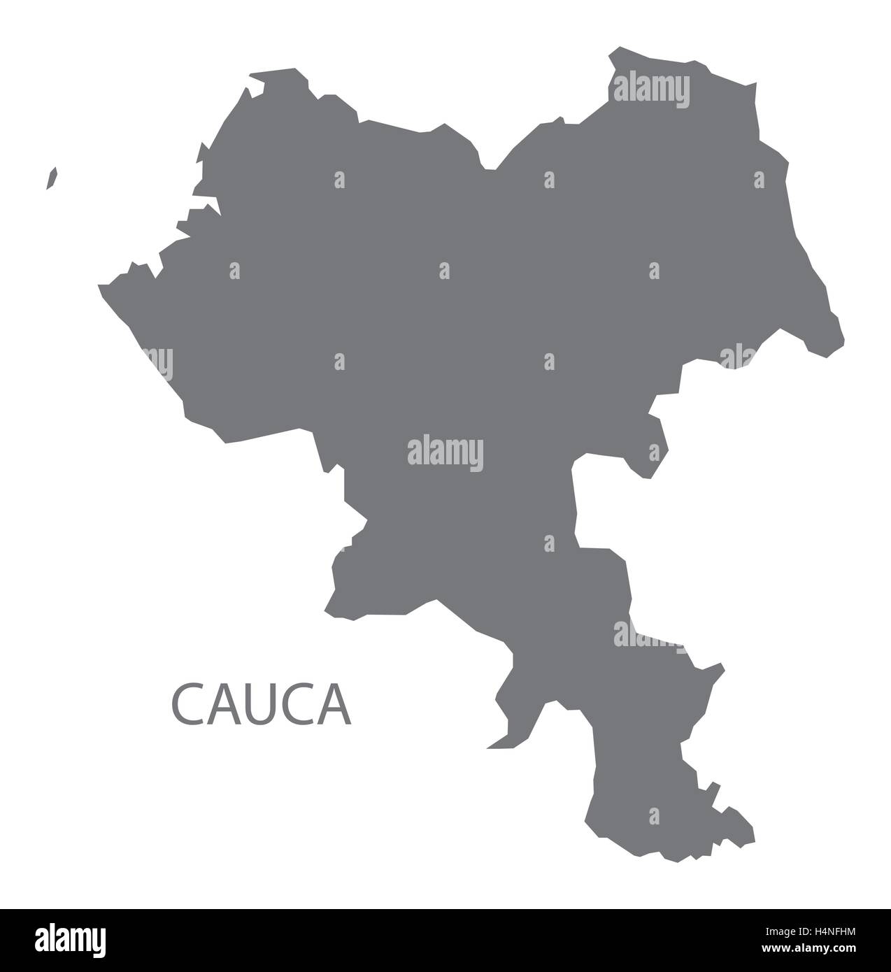 Cauca mappa Colombia in grigio Illustrazione Vettoriale