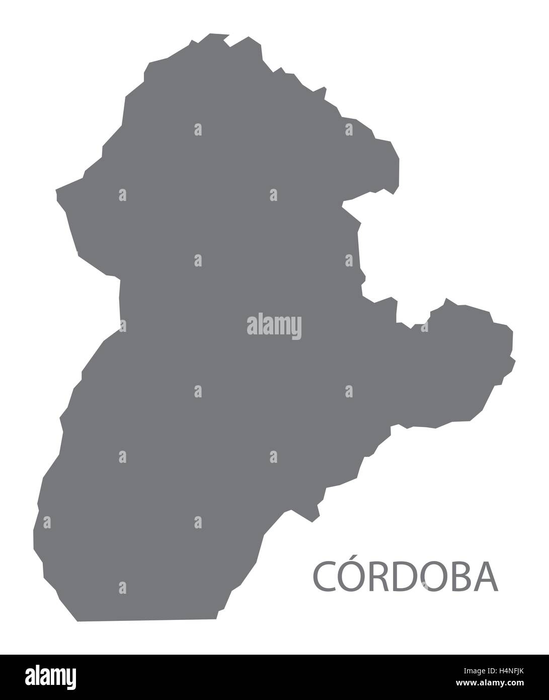 Cordoba mappa Colombia in grigio Illustrazione Vettoriale
