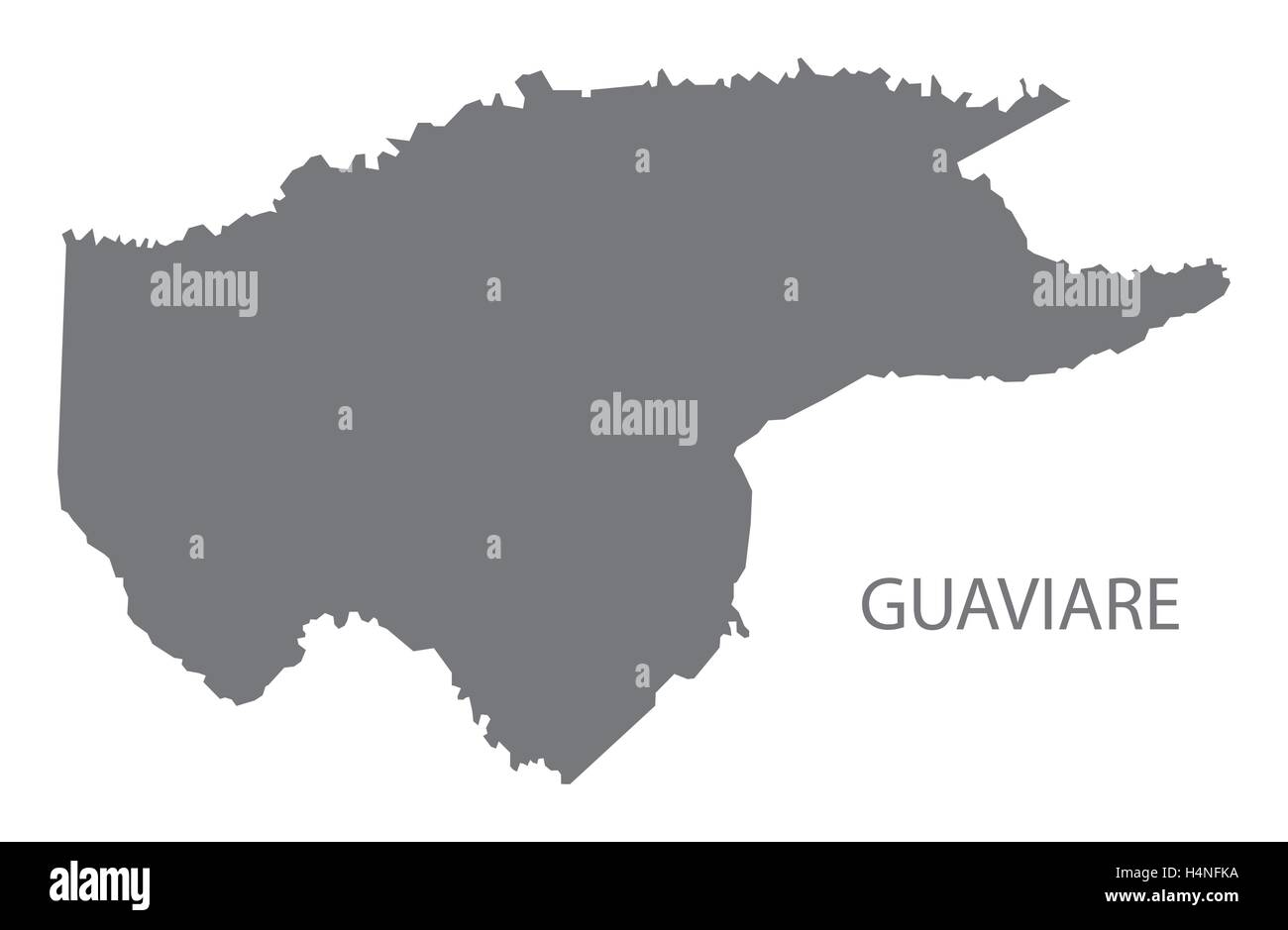 Guaviare mappa Colombia in grigio Illustrazione Vettoriale