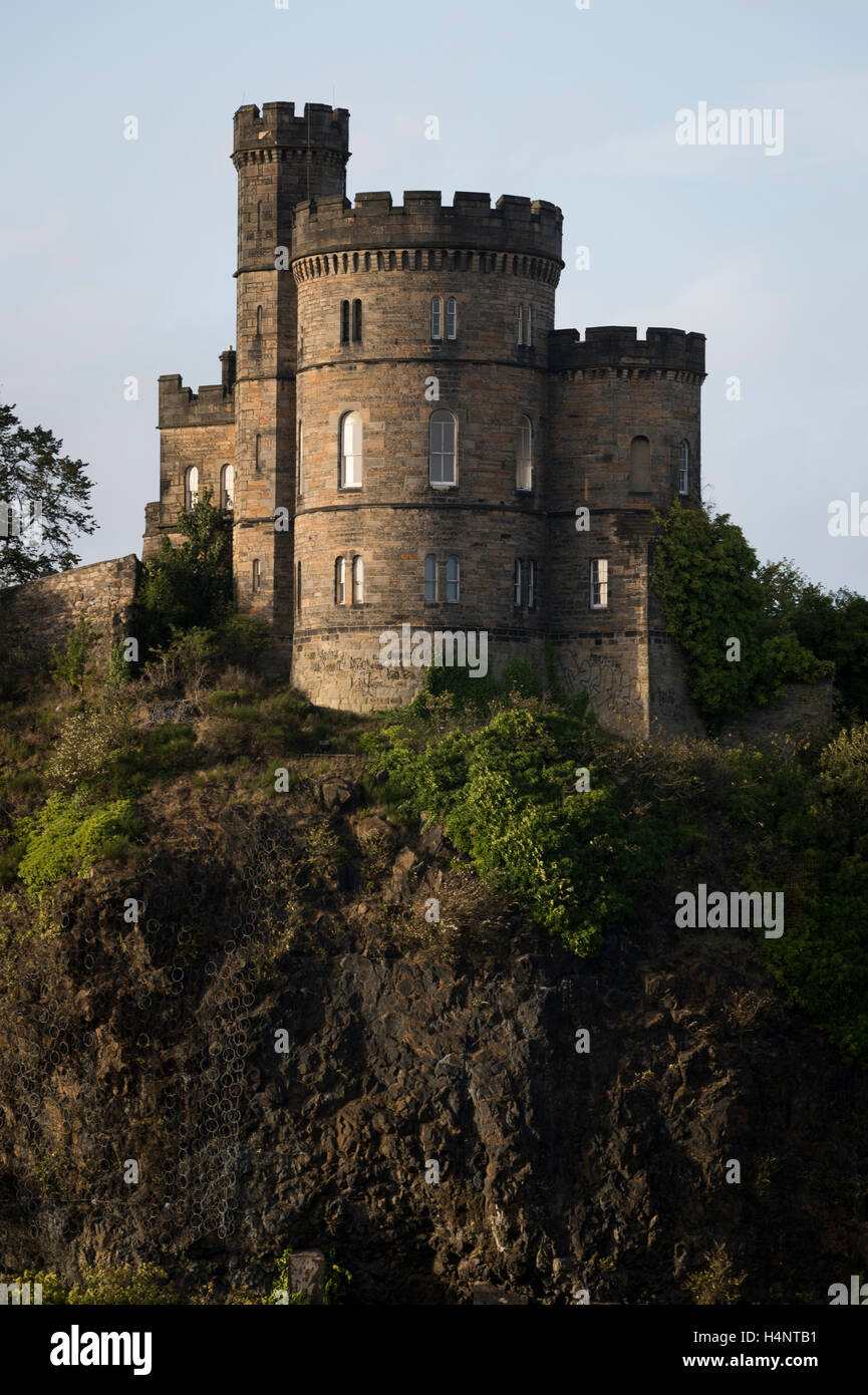 Casa del Governatore della vecchia prigione Calton, Calton Hill, Edimburgo, Scozia. Foto Stock