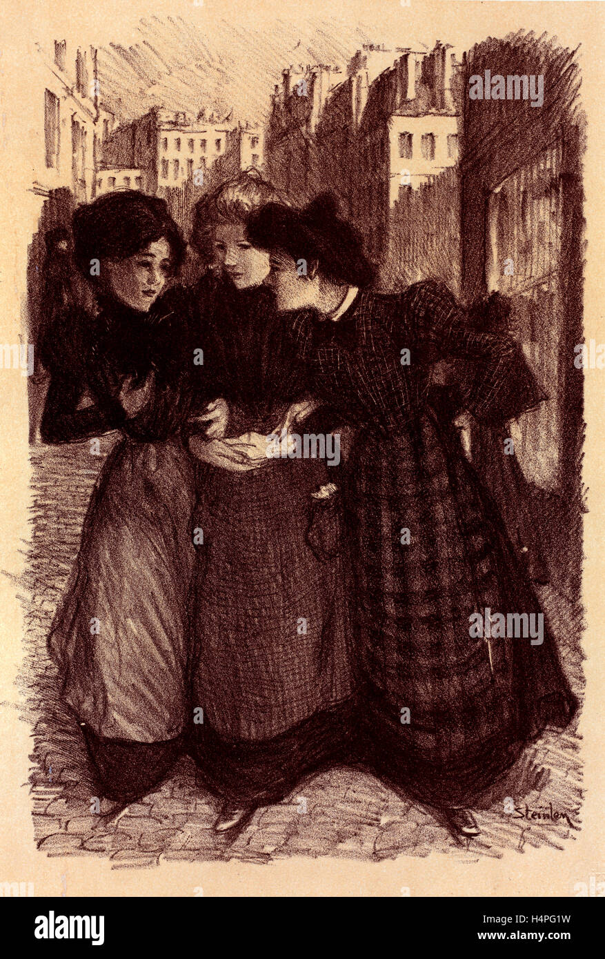 Poster o opera d'arte per maîtres de l'Poster. Théophile Alexandre Steinlen, spesso indicato semplicemente come Steinlen 1859 - 1923 Foto Stock