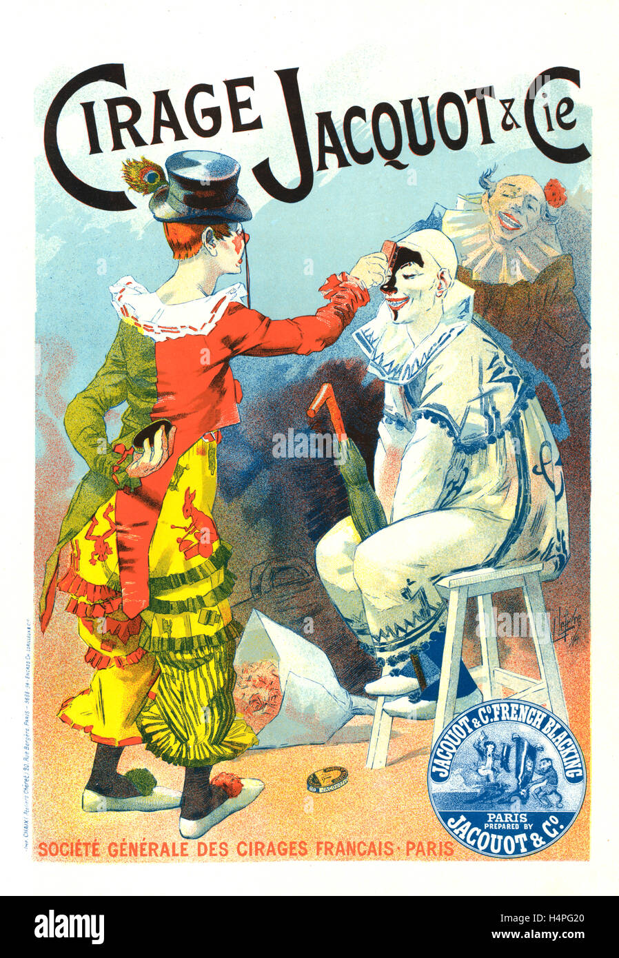 Poster per Cirage Jacquot et Cie. Lucien Lefevre 1850 Varennes, Francia, espone al Salon des indipendenti a Parigi nel 1872 Foto Stock