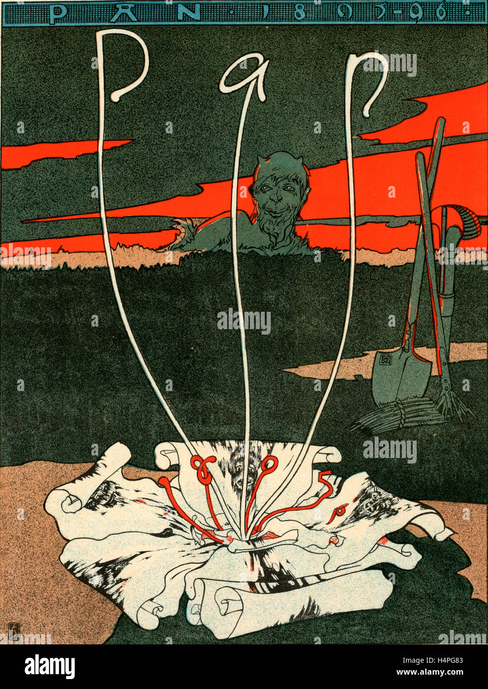 Poster tedesco per la rivista Pan. Il tedesco rassegna artistica, 1895, Sattler, Giuseppe (1867-1931), artista Foto Stock