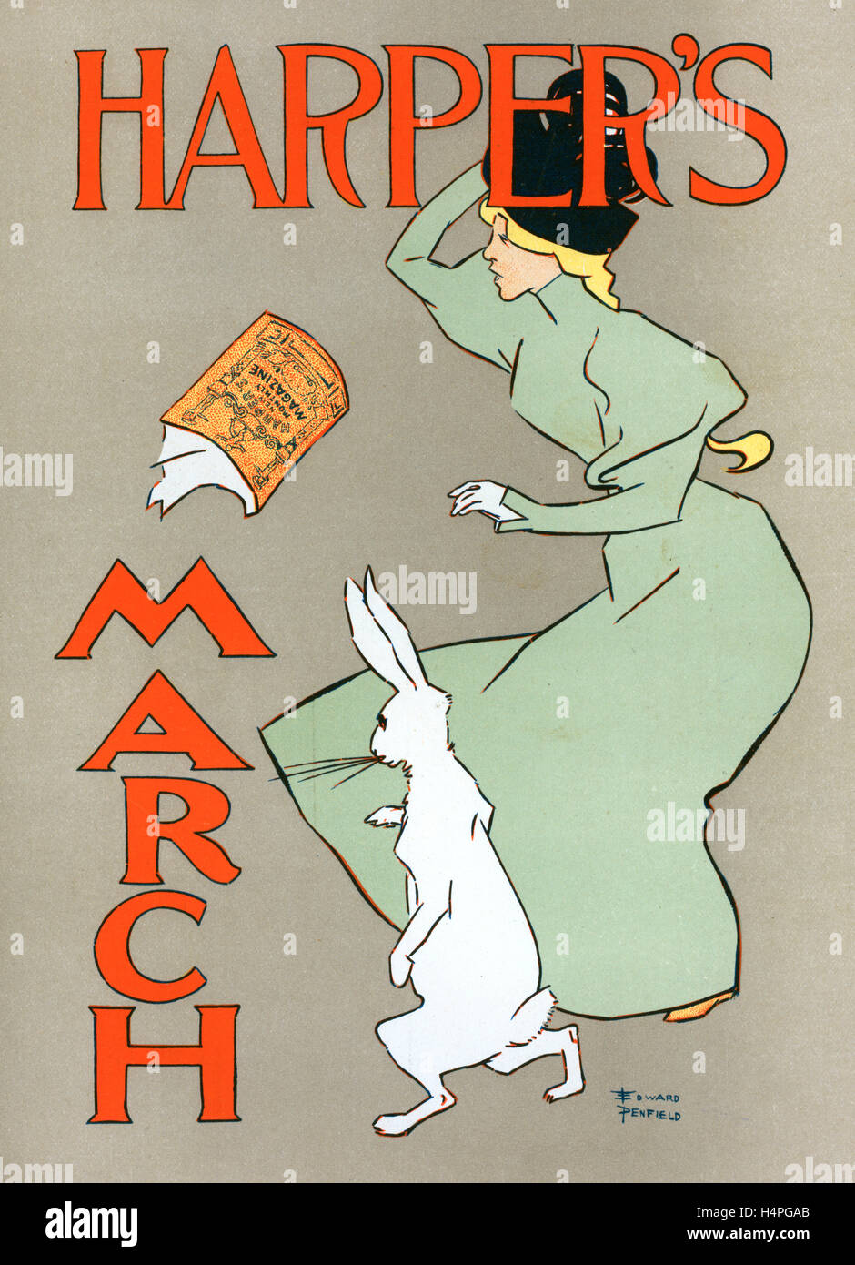 Manifesto americano di Harper's Magazine. Penfield, Edward (1866-1925), artista Foto Stock