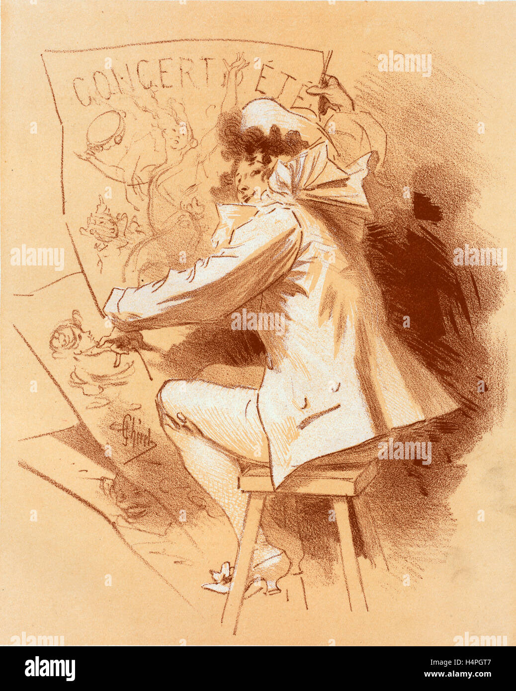 Design per maîtres de l'Poster. Chéret, Jules, 1836-1932, pittore francese e litografo Foto Stock