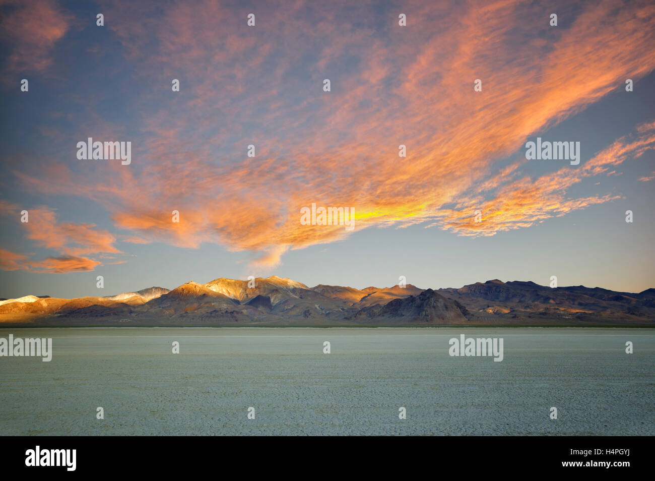Appartamenti alcalino di Black Rock Desert National Conservation Area. Nevada Foto Stock