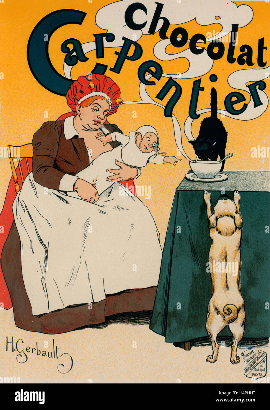 Poster per le Chocolat Carpentier. Gerbault, Henry (1863-1930), artista Foto Stock