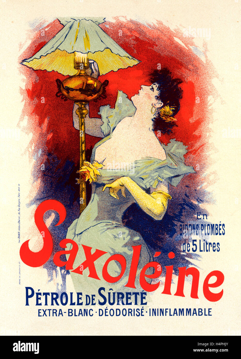 Poster per Saxoléine. Chéret, Jules (1836-1932), pittore francese e litografo Foto Stock