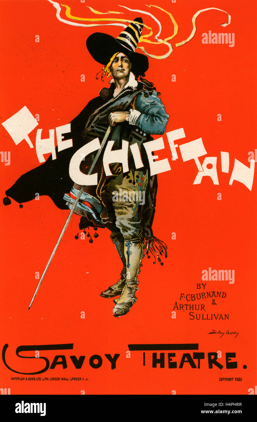 Inglese Poster per Savoy Theatre, il Capotribù. Hardy, Dudley (1867-1922), artista Foto Stock