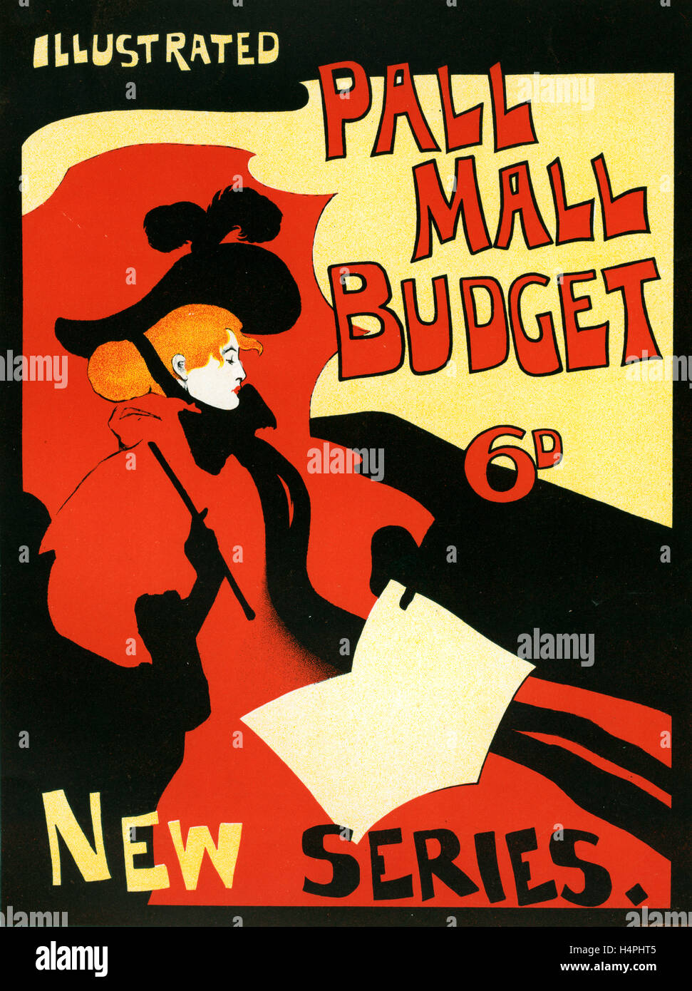 Poster in inglese per la revue hebdomadaire illustrato Pall Mall Budget. Maurice Greiffenhagen1862-1931. Foto Stock