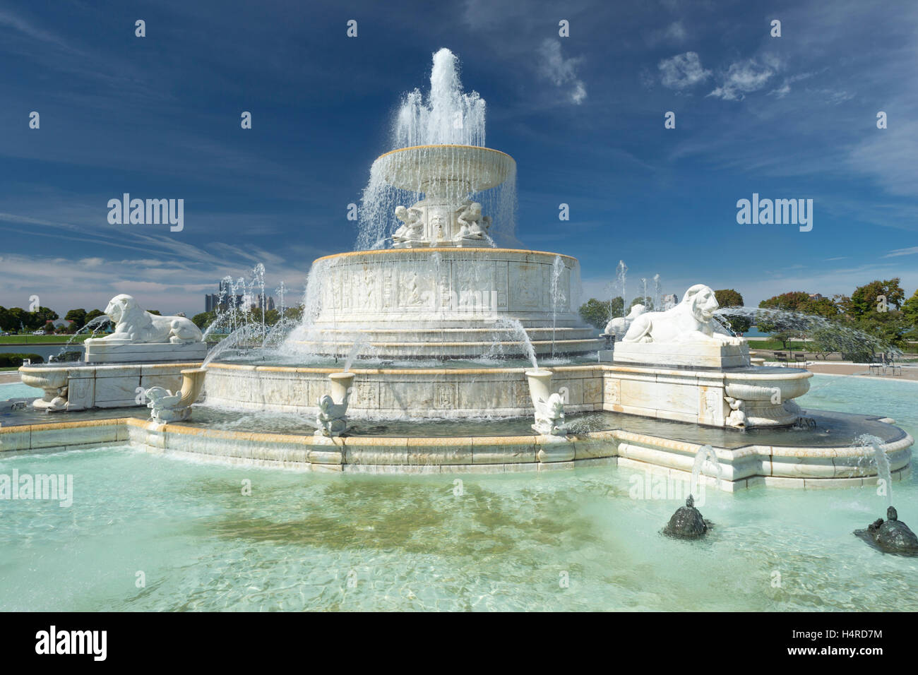 JAMES SCOTT fontana commemorativa (©Cass Gilbert / Herbert Adams 1925) Belle Isle PARK DETROIT MICHIGAN STATI UNITI Foto Stock