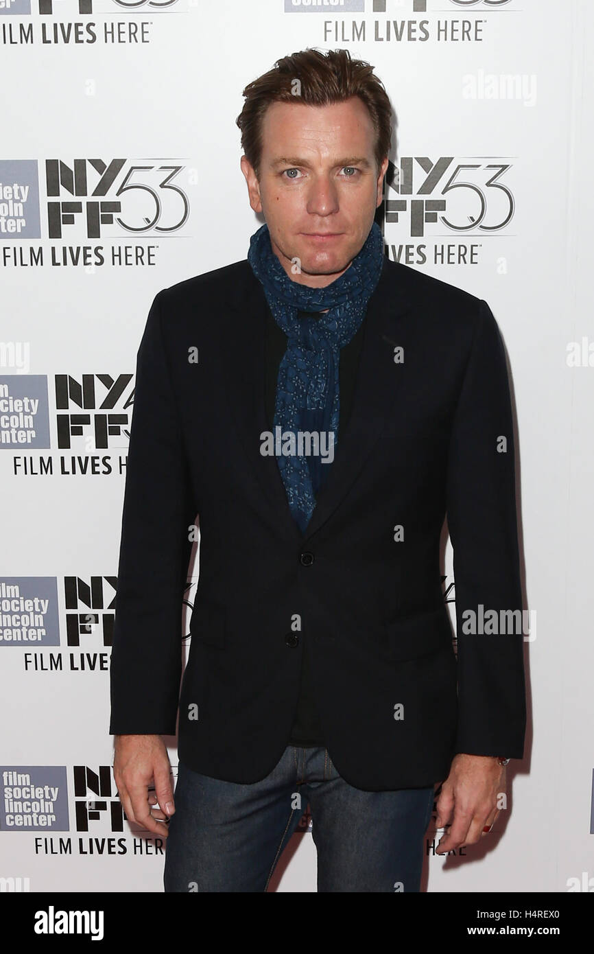 NEW YORK-Ott 10: Attore Ewan McGregor assiste 53a New York Film Festival - chiusura notte di gala per la presentazione e la premiere di 'Miles Ahead' a Alice Tully Hall il 10 ottobre 2015 nella città di New York. Foto Stock