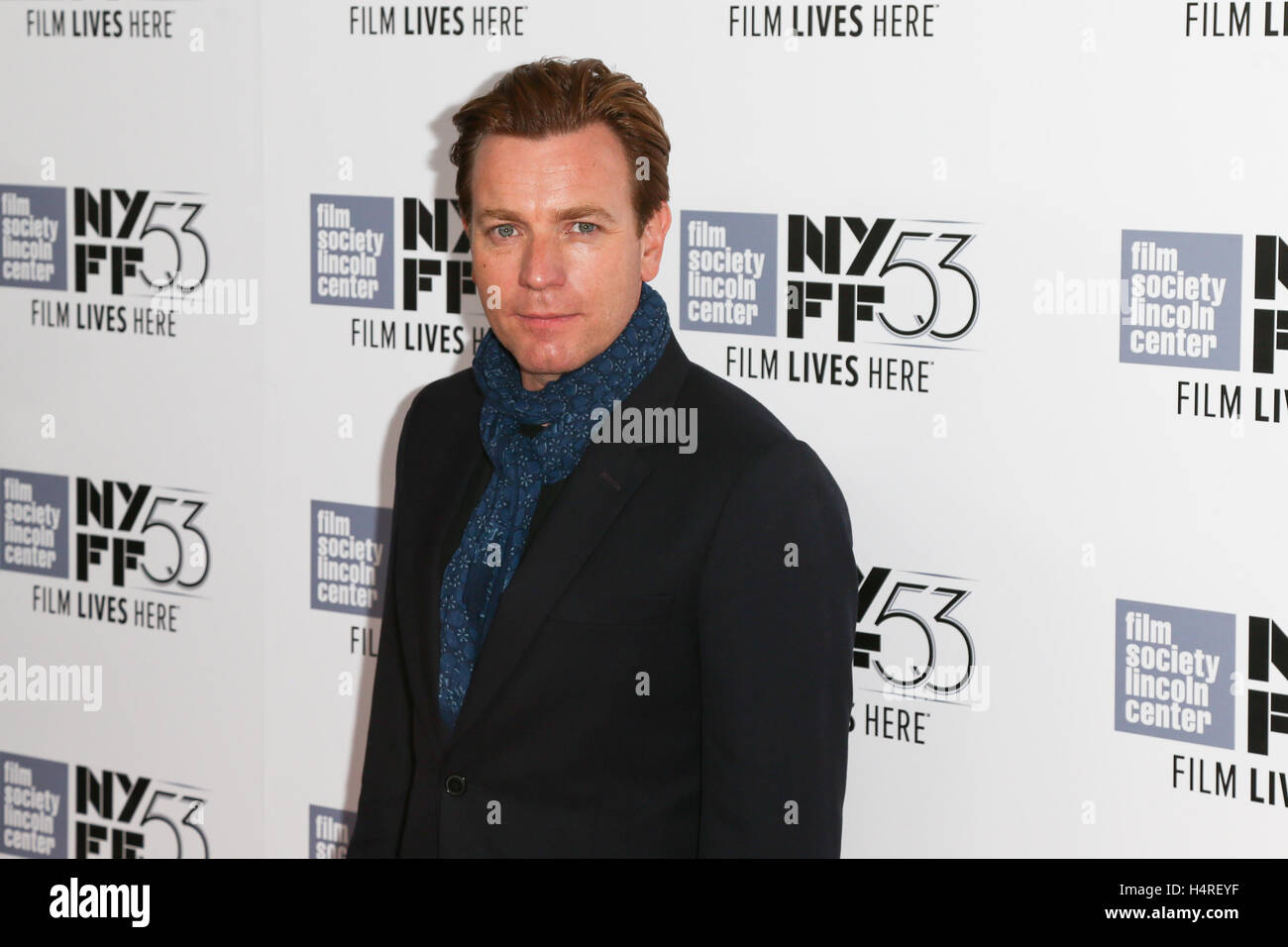 NEW YORK-Ott 10: Attore Ewan McGregor assiste 53a New York Film Festival - chiusura notte di gala per la presentazione e la premiere di 'Miles Ahead' a Alice Tully Hall il 10 ottobre 2015 nella città di New York. Foto Stock