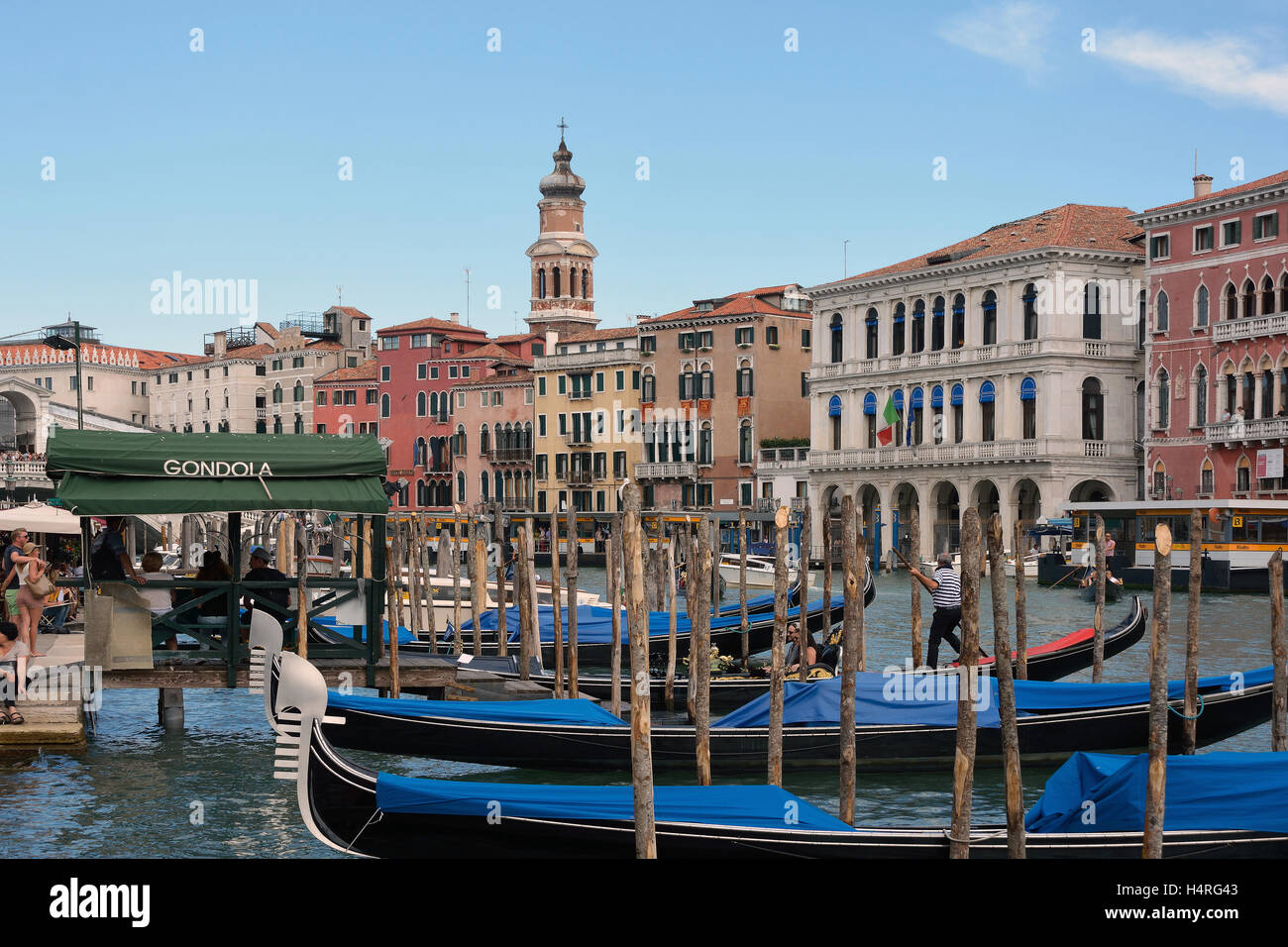 Canal Grande di Venezia in Italia. Foto Stock