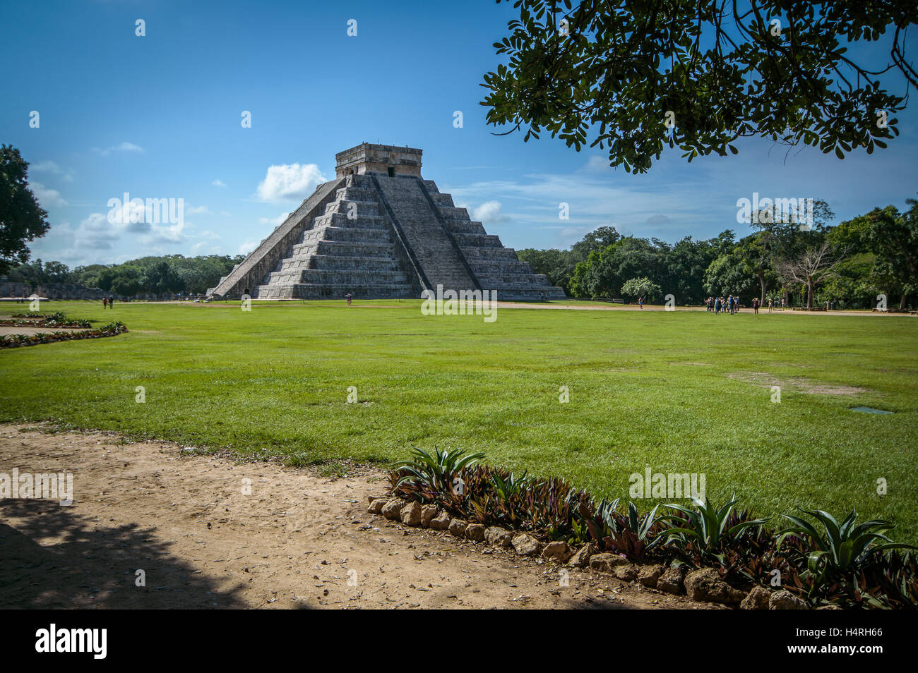 La Piramide di El Castillo a Chichen Itza (Messico) Foto Stock