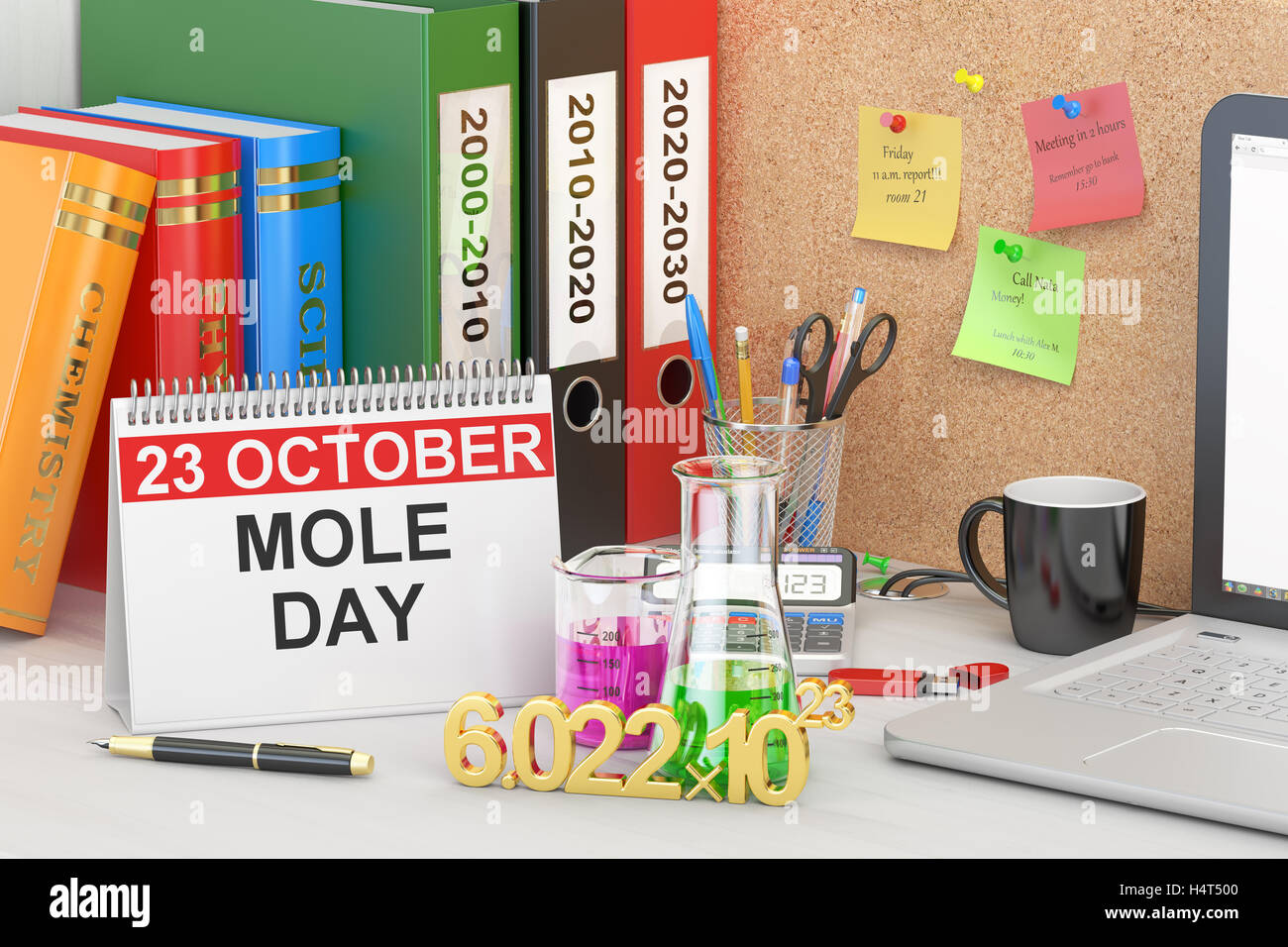 Mole giorno concetto, rendering 3D Foto Stock