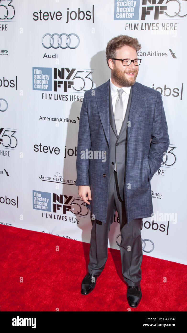 Seth Rogen assiste la Steve Jobs Premier nella 53a New York Film Festival di Film Society del Lincoln Center il 3 ottobre, 2015 nella città di New York, New York. Foto Stock