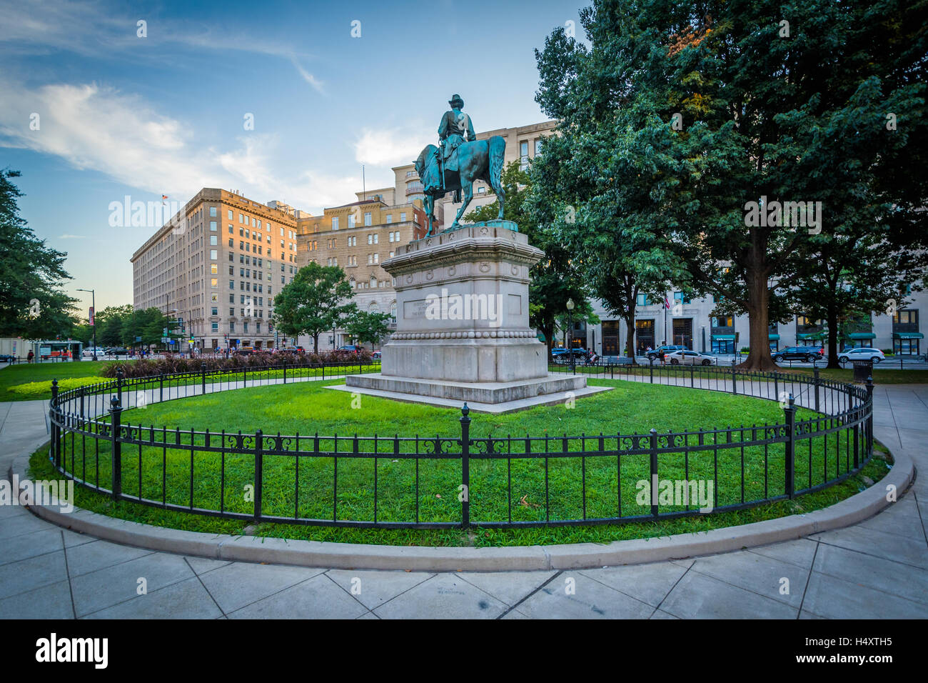 Statua di Farragut Square, a Washington, DC. Foto Stock