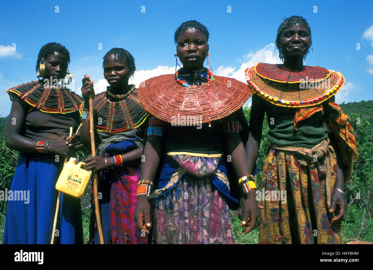 Pokot ragazze, Kenya Foto Stock