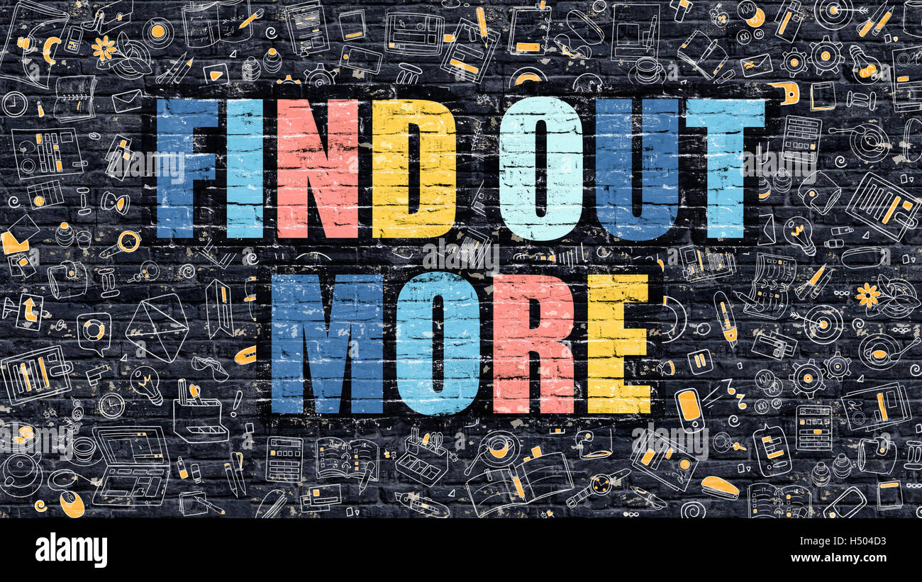 Per saperne di più del concetto. Multicolor su Brickwall scuro. Foto Stock