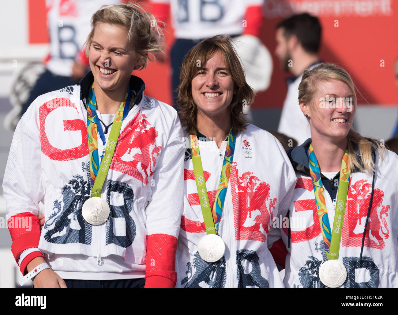Londra, 18 ottobre 2016, Team GB arriva a Londra Team GB e Paralimpiadi team GB Londra homecoming Credito: Ian Davidson/Alamy Live News Foto Stock