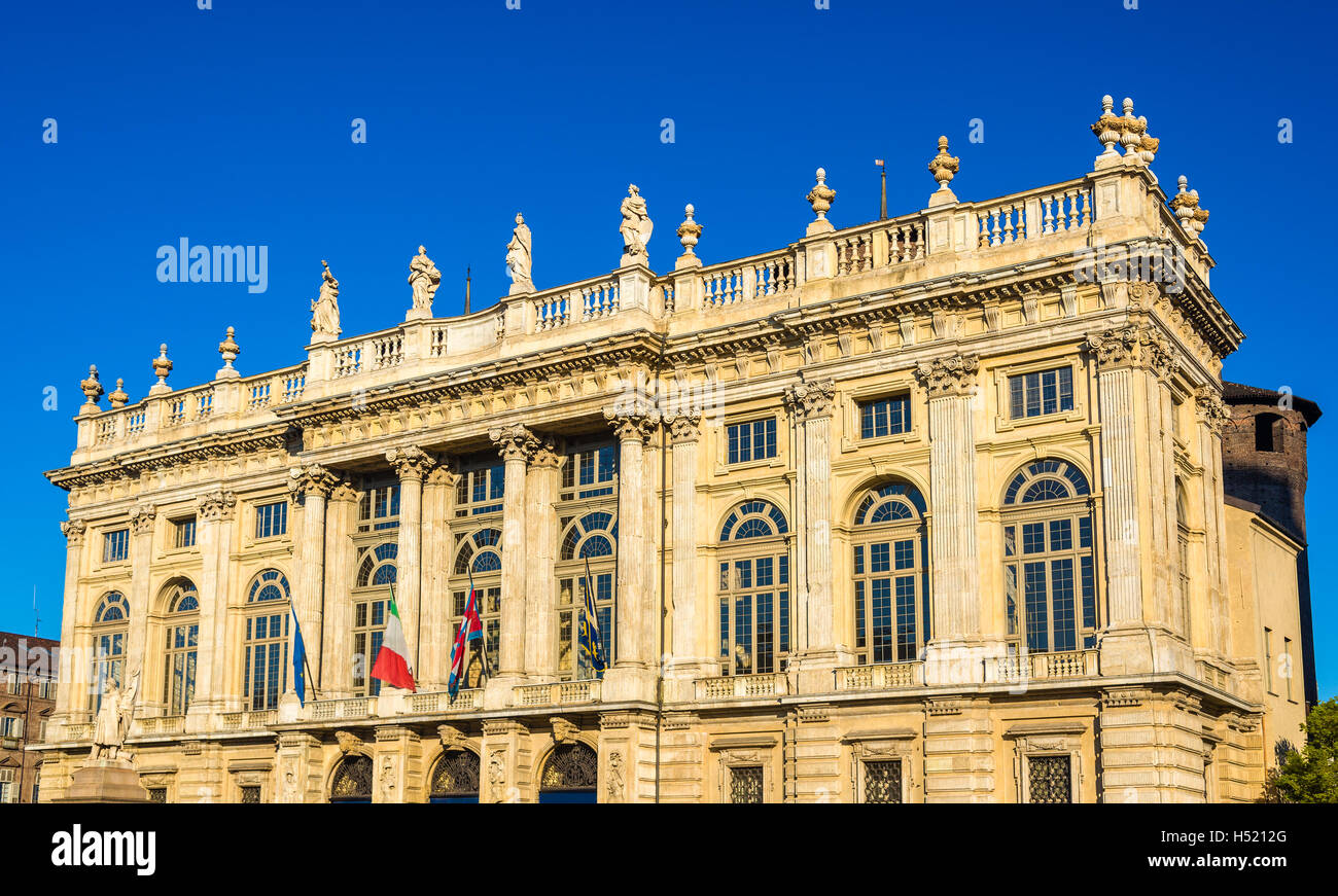 Facciata del palazzo Madama di Torino - Italia Foto Stock