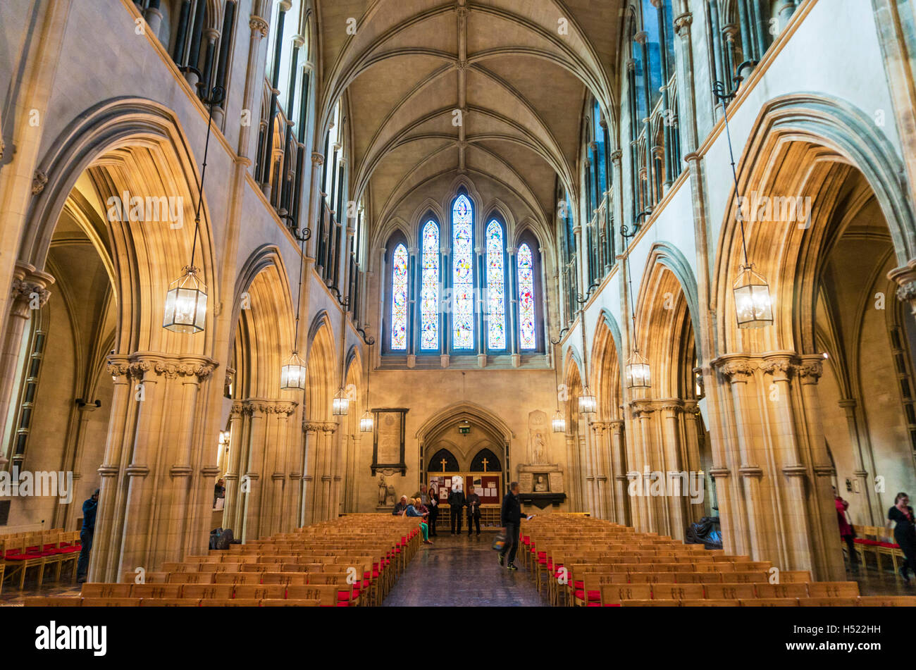 Interno della cattedrale di Christ Church Dublino Irlanda Europa UE Foto Stock