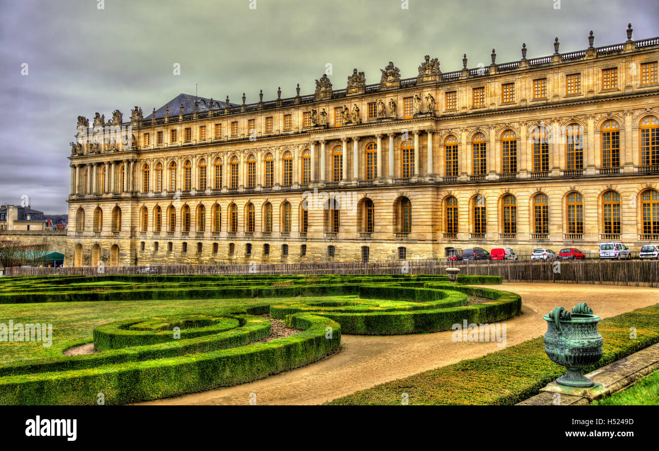 Vista del Palazzo di Versailles - Francia Foto Stock