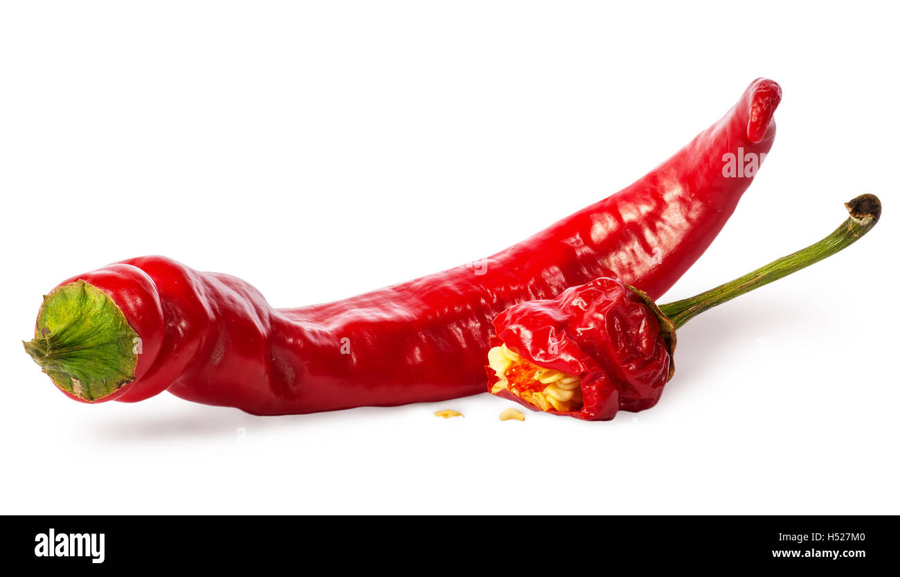 Red Hot Chili Peppers isolati su sfondo bianco Foto Stock