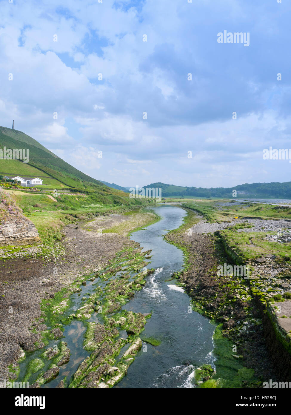 Fiume Ystwyth in Aberystwyth Ceredigion REGNO UNITO Galles Foto Stock