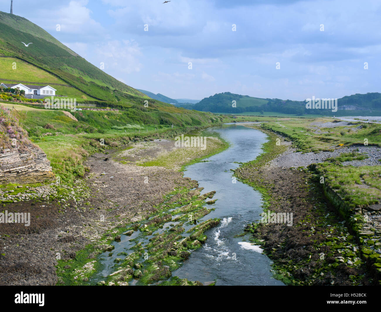 Fiume Ystwyth in Aberystwyth Ceredigion REGNO UNITO Galles Foto Stock