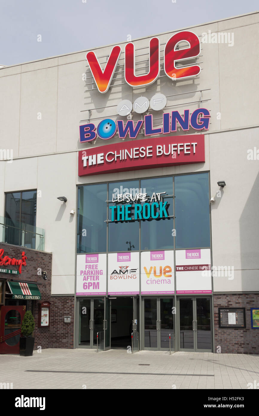 L'ingresso alle principali attrazioni di svago al Rock shopping mall, Bury, Greater Manchester. Foto Stock L'ingresso alle principali attrazioni di svago al Rock shopping mall, Bury, Greater Manchester. Foto Stock