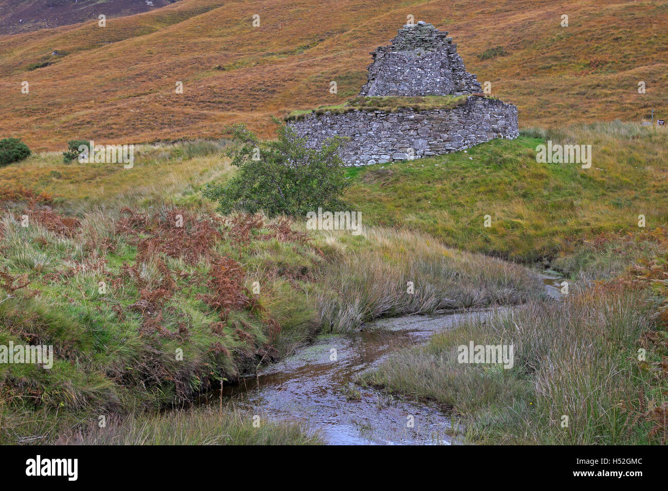 Dun Dornaigil Broch vicino a ben sperare Sutherland Scozia Scotland Foto Stock