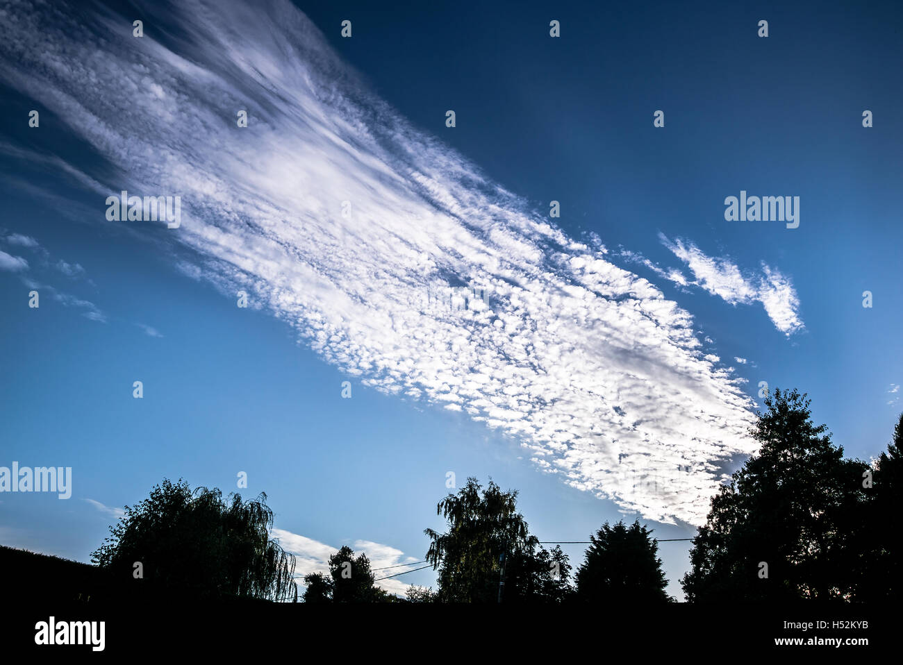 Sera skyscape over Wiltshire nel mese di settembre Foto Stock